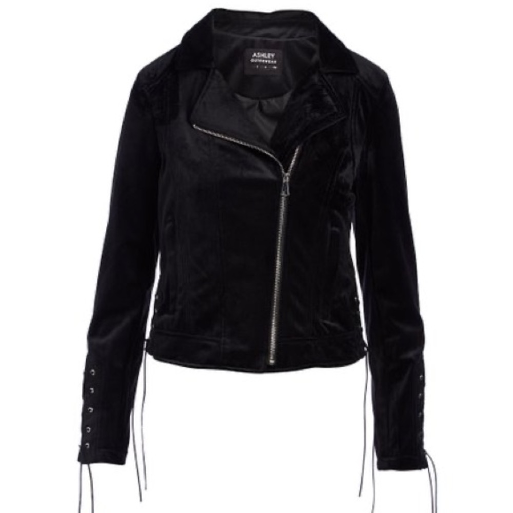 Ashley Velvet Moto Jacket